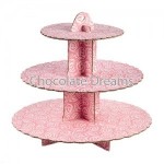 Cake Stand Roses Pink